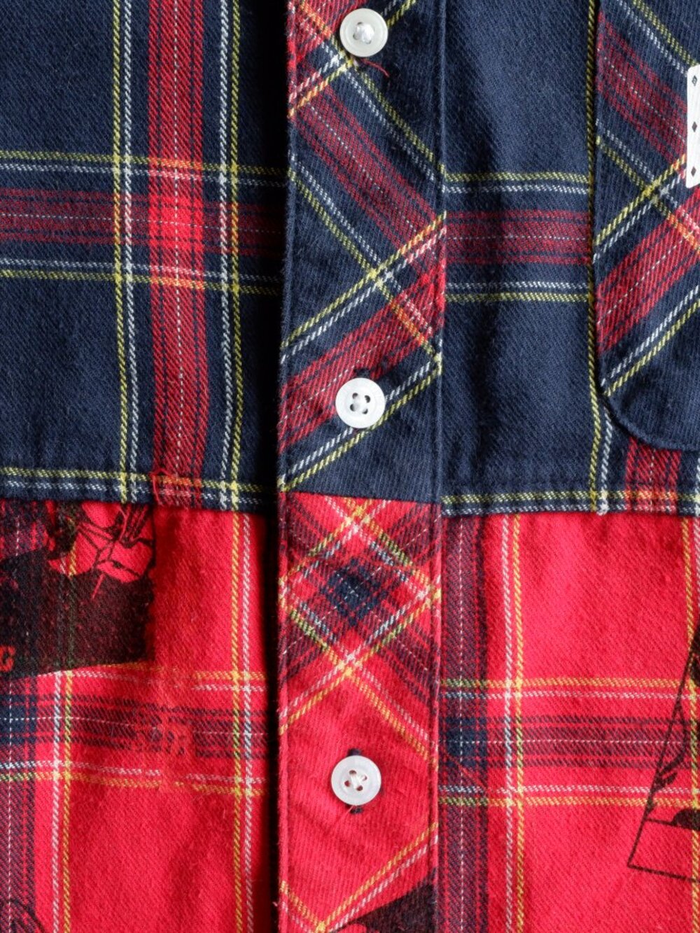 Billionaire Boys Club Twin Plaid Red/Navy Button - Mens Large Size - Picture 6 of 8